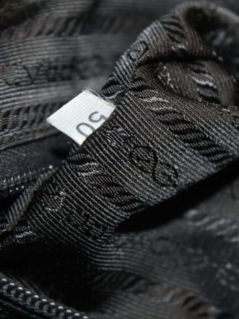 Prada Triangle Logo Tessuto Nylon Quilted Top Handle Shoulder Bag Black Vintage